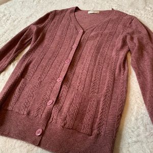 Dusty Rose Colored Cardigan